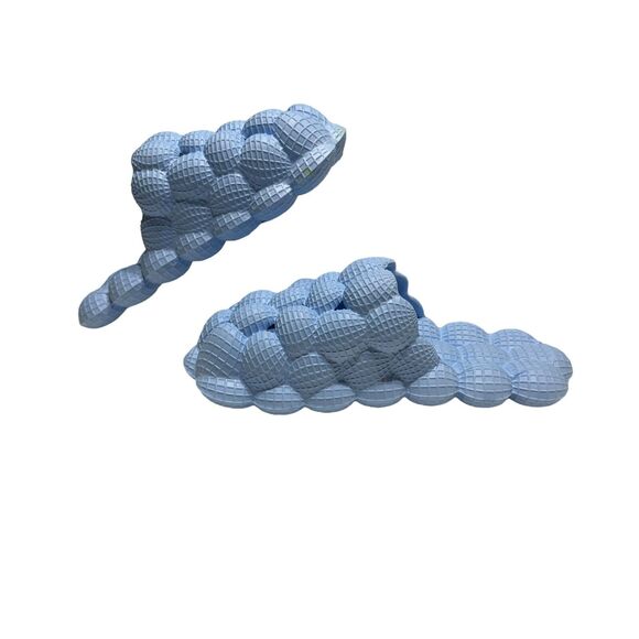 Golf Ball Massage Bubble Slides Slippers Sandals Women’s Size L (9/10) Baby Blue - Picture 1 of 10
